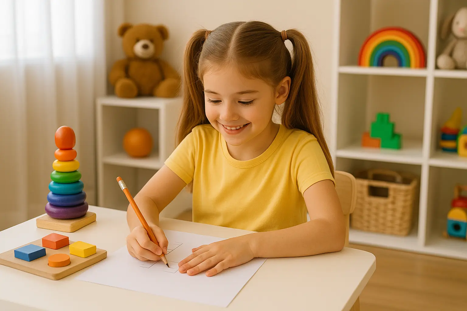 Família feliz com uma criança